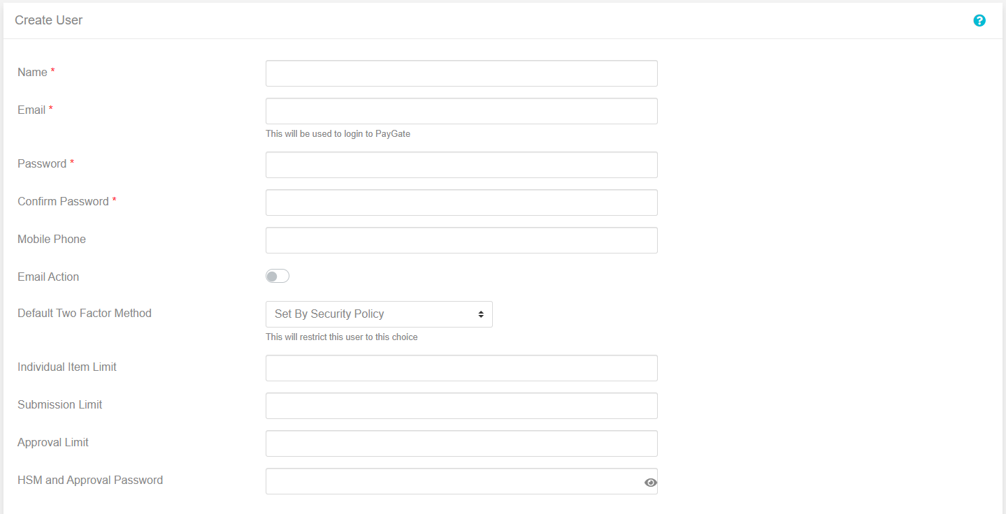 Create User