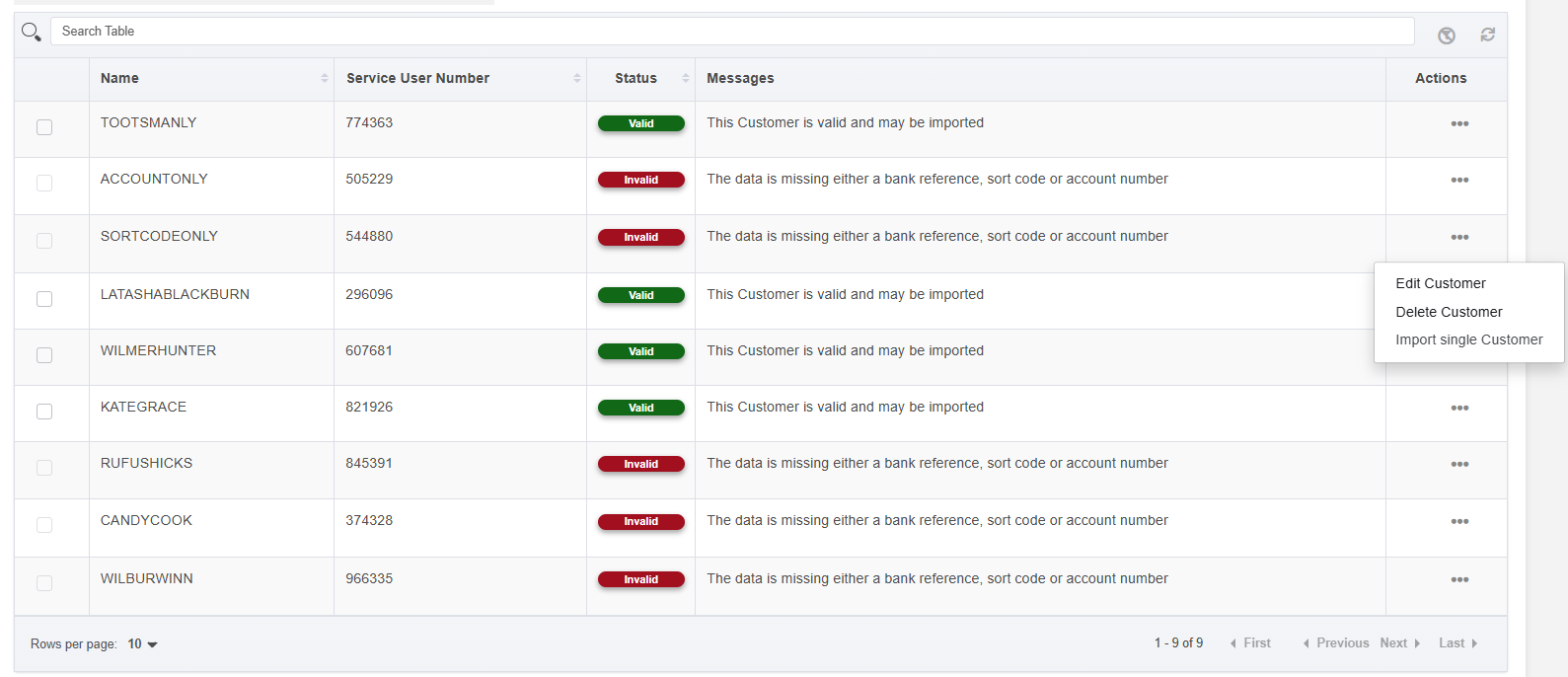 List Bureau Customers