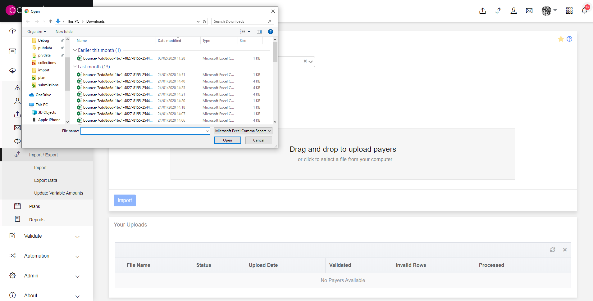 File System Browser alt text