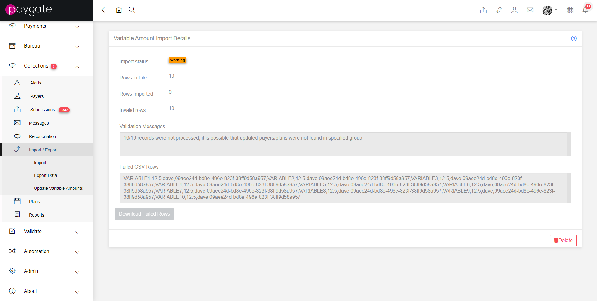 Update Variable Amounts alt text