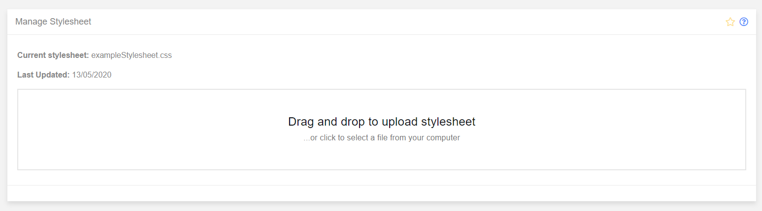 Manage Stylesheet alt text