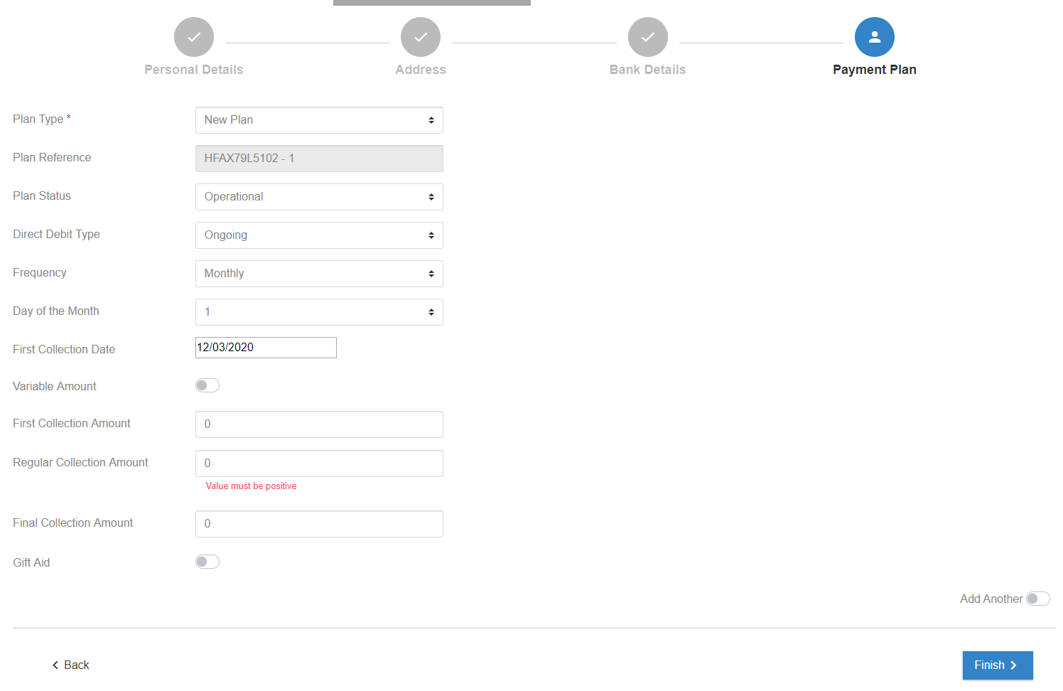 Initial Reconciliation Page alt text