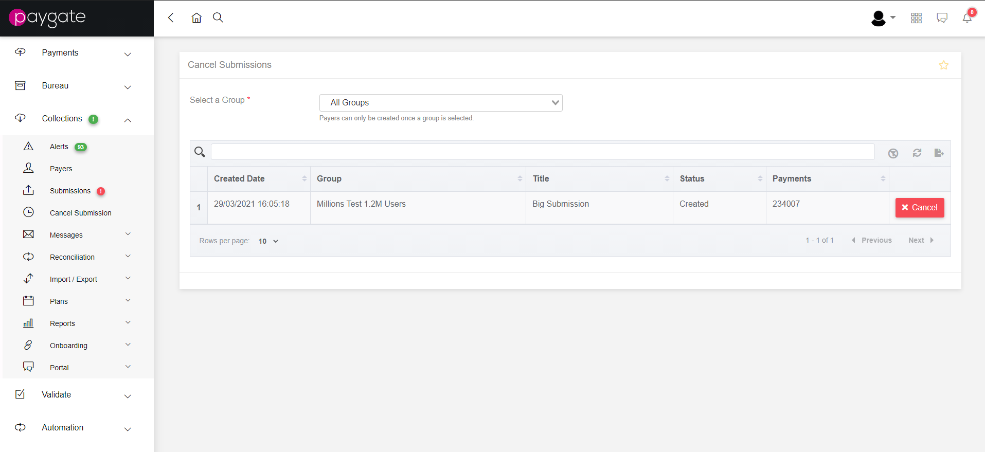 Cancel Submissions Page alt text