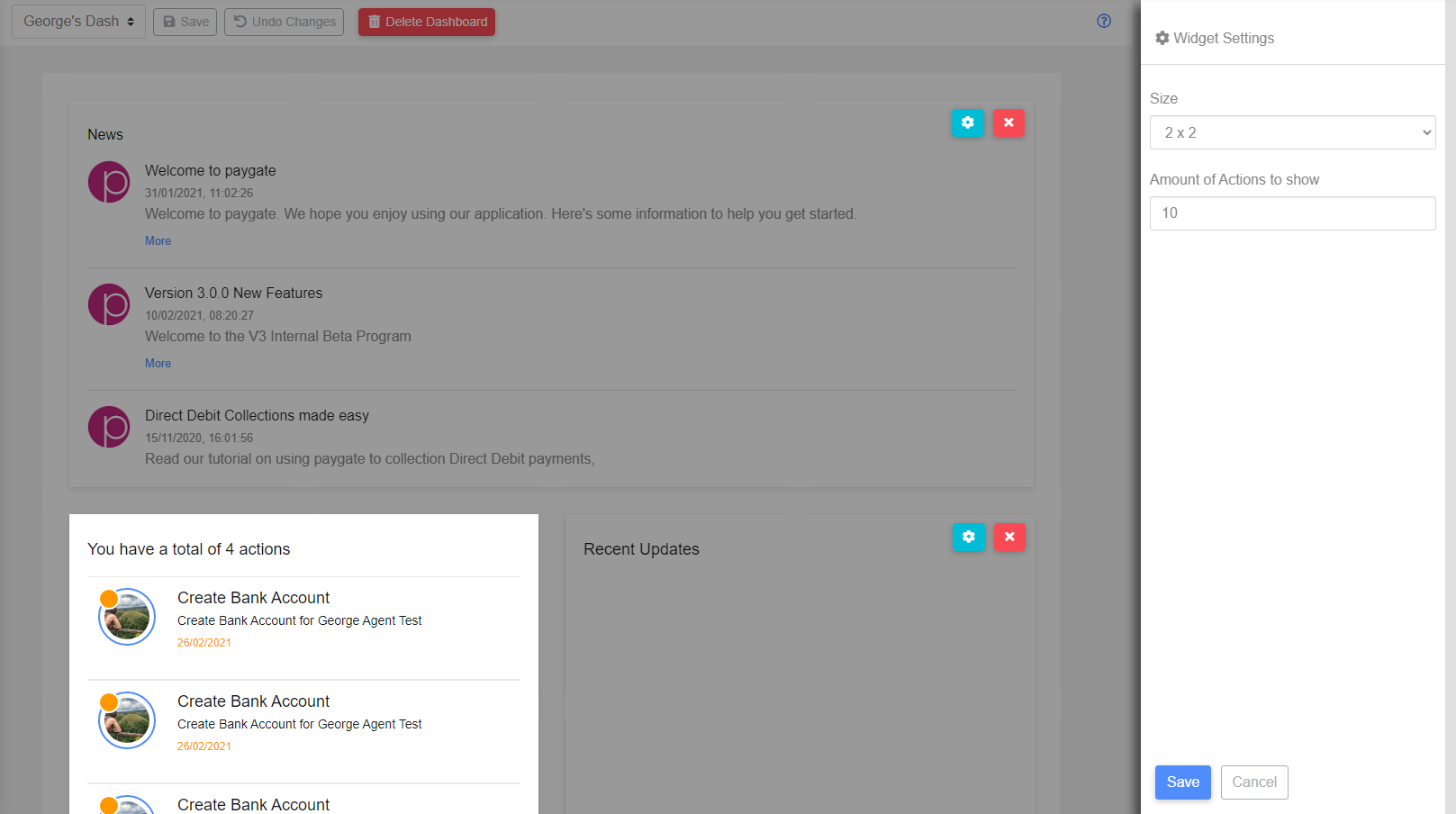 Customise Widget