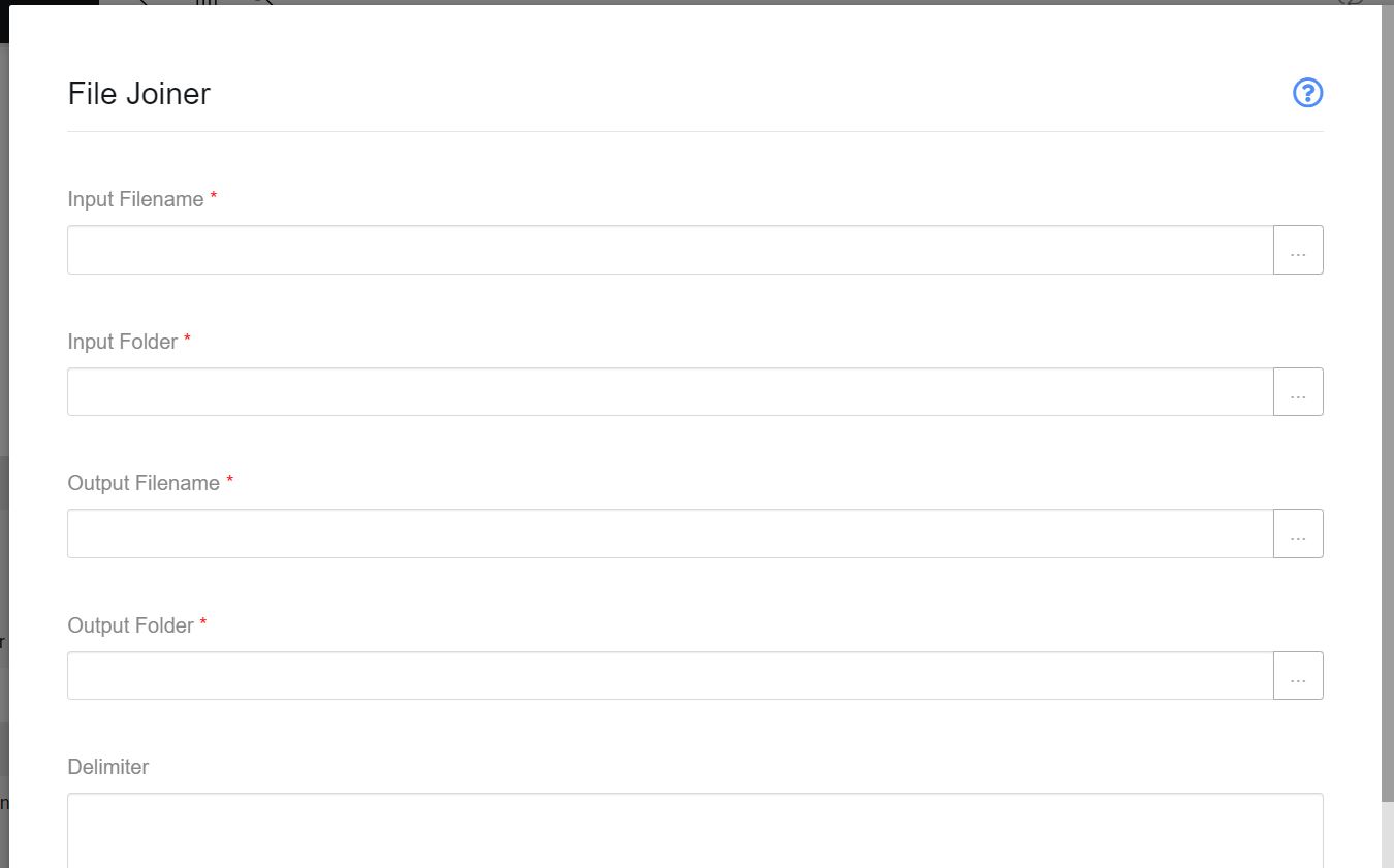 File joiner configuration