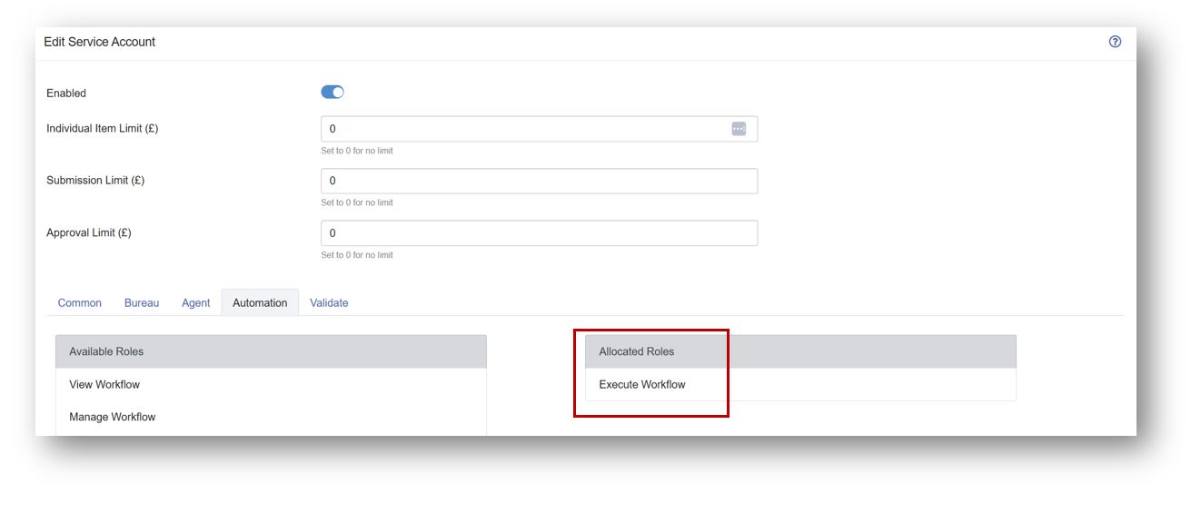 Add a role to the service account 
