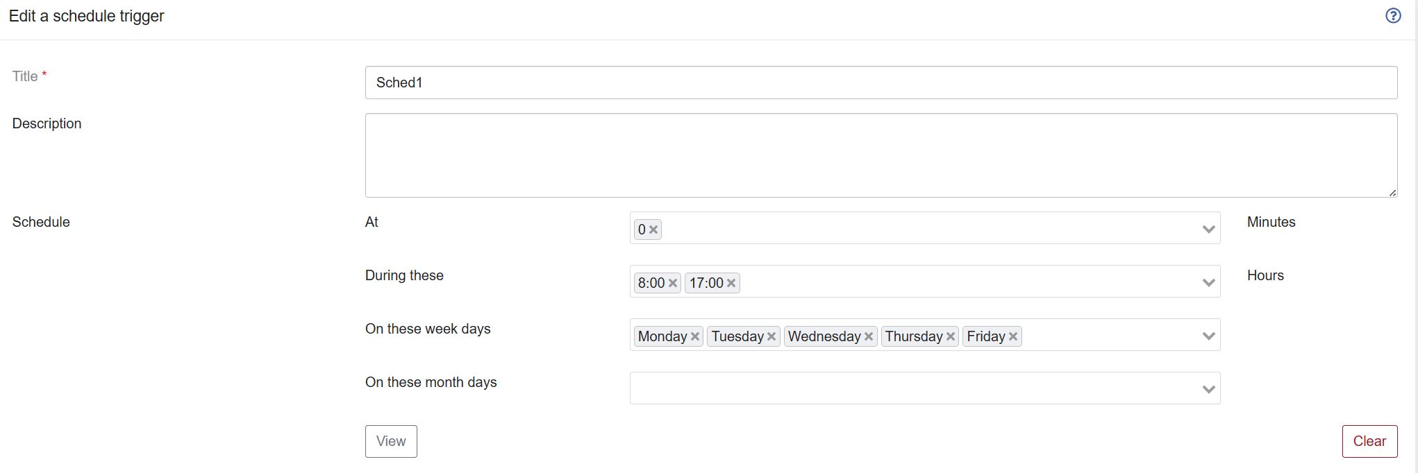 Scheduler Trigger