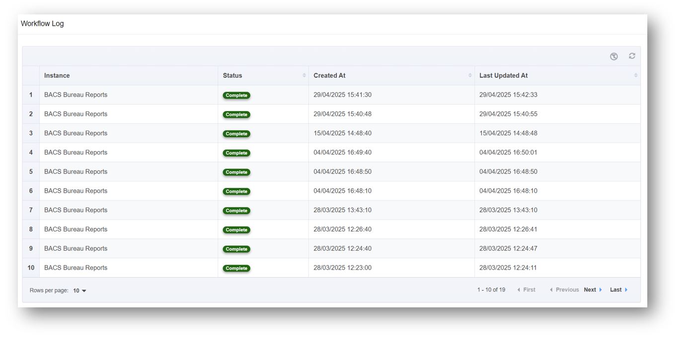 Workflow Logs